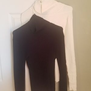 2 turtleneck sweaters